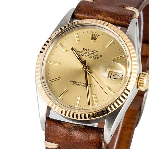 rolex datejust leren band